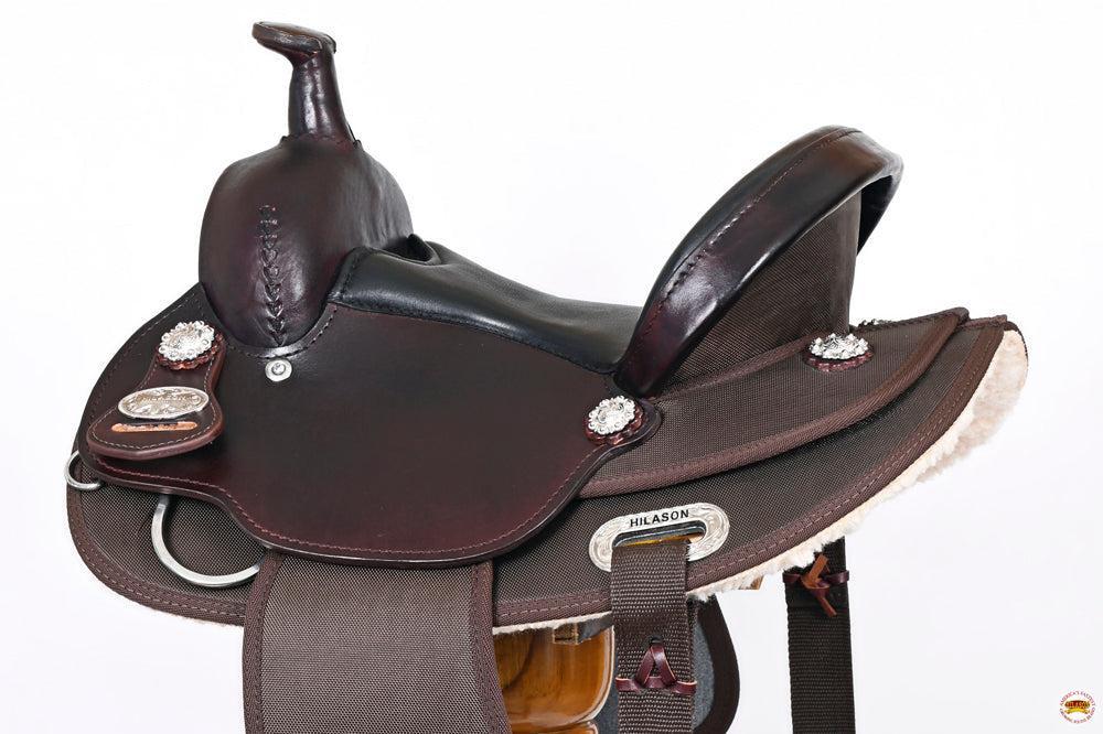 Hilason Child's Western Synthetic Show Saddle, Dark Brown