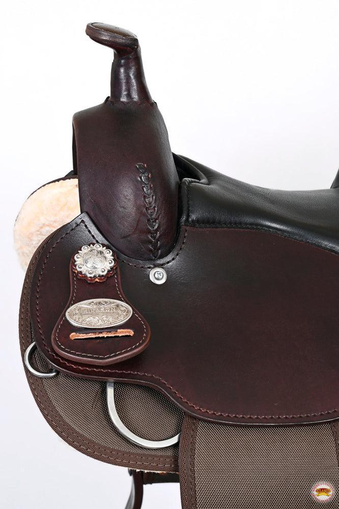 Hilason Child's Western Synthetic Show Saddle, Dark Brown