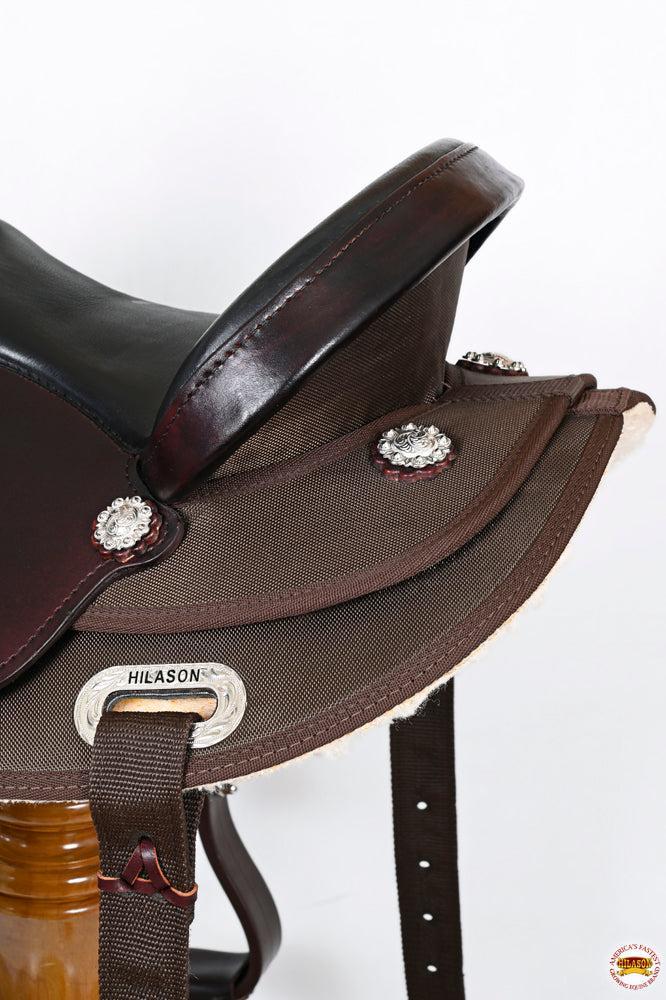 Hilason Child's Western Synthetic Show Saddle, Dark Brown