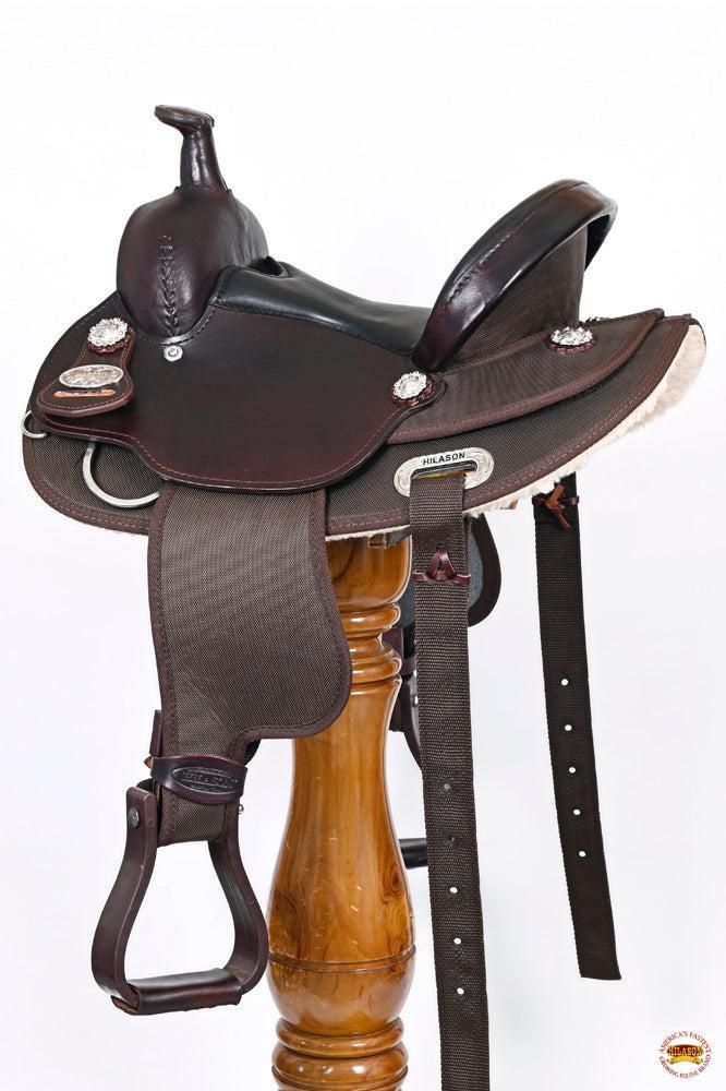 Hilason Child's Western Synthetic Show Saddle, Dark Brown