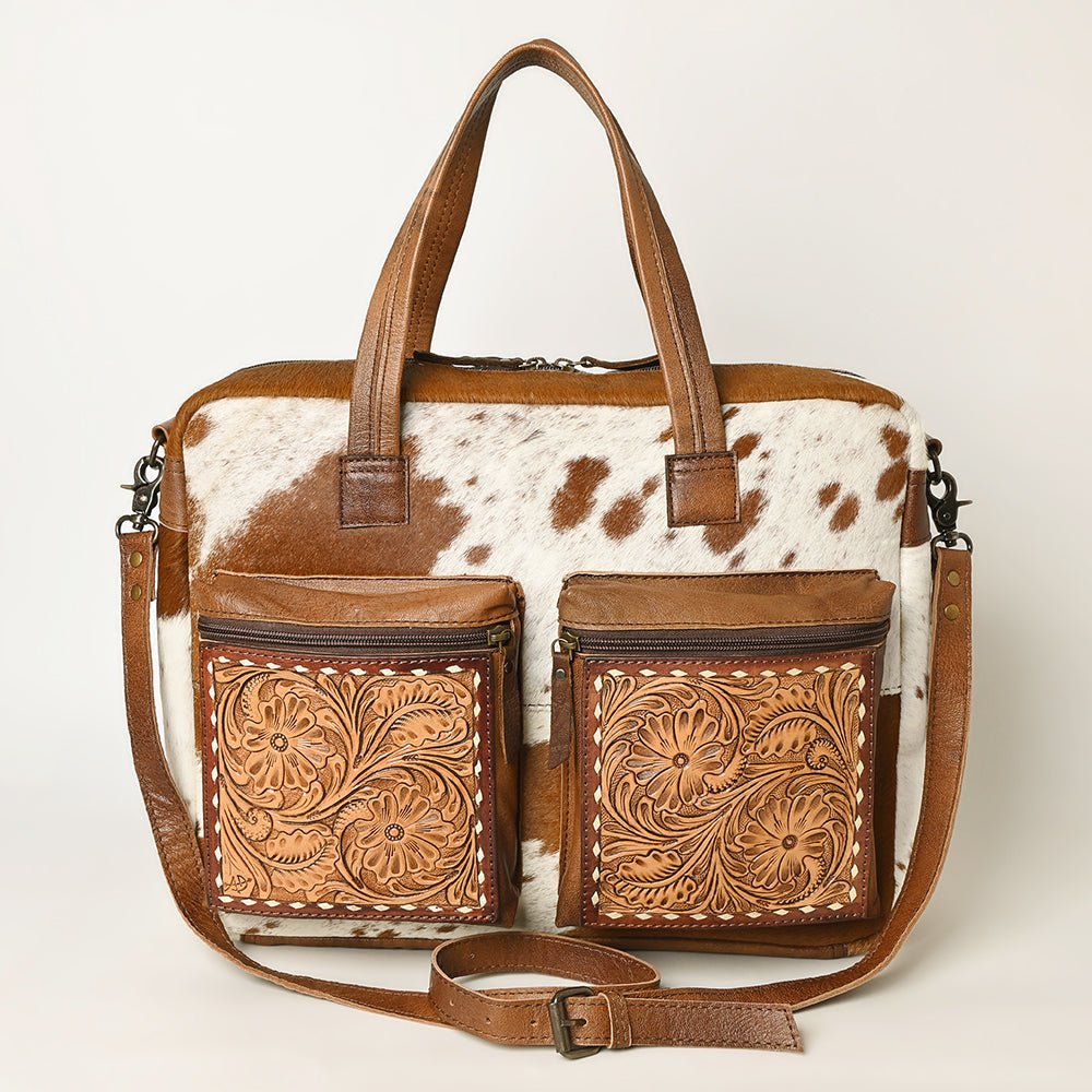 Hair On Leather Western Style Women's Briefcase