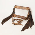 American Darling Clear Bag Hand Tooled Genuine Leather