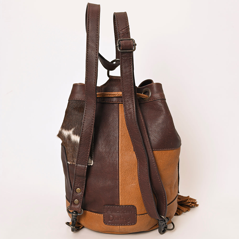 American Darling Bucket Hand Tooled Hair-On Genuine Leather