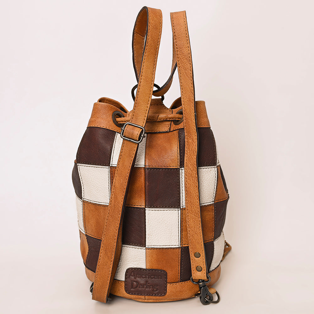 American Darling Bucket Hand Tooled Hair-On Genuine Leather