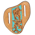 Hilason Leather Angled Knife Scabbard Sheath Cover Floral Tooled