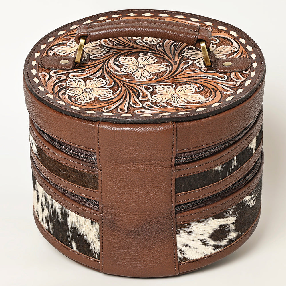 American Darling Hand-Tooled Hair-On Genuine Leather Bag