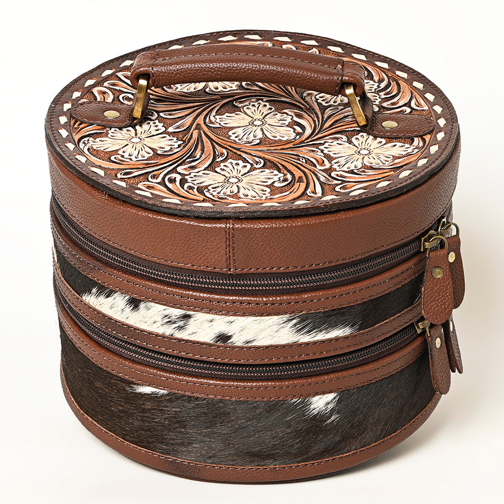American Darling Hand-Tooled Hair-On Genuine Leather Bag