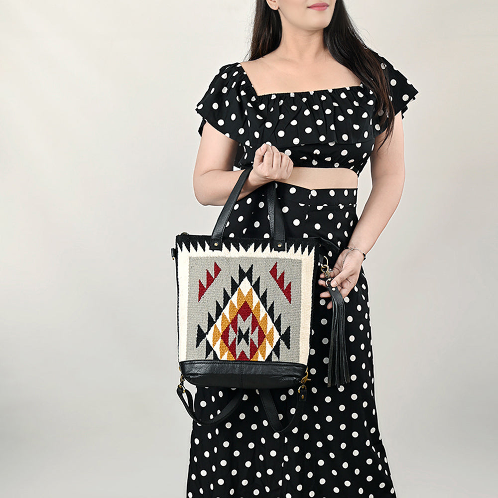 American Darling Tote Saddle Blanket Genuine Leather Women Bag Western Handbag Purse