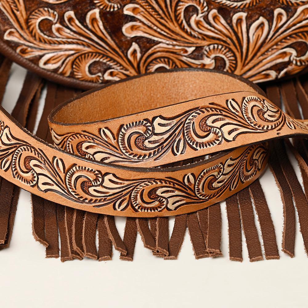 American Darling Hand-Tooled Saddle Blanket Leather Bag