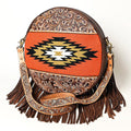 American Darling Hand-Tooled Saddle Blanket Leather Bag