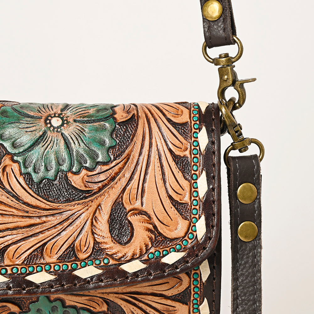 American Darling Hand-Tooled Genuine Leather Bag