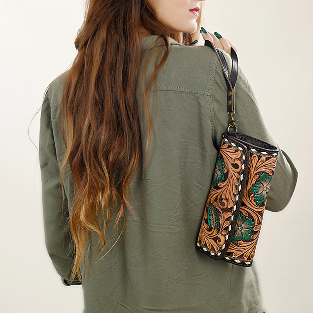 American Darling Hand-Tooled Genuine Leather Bag
