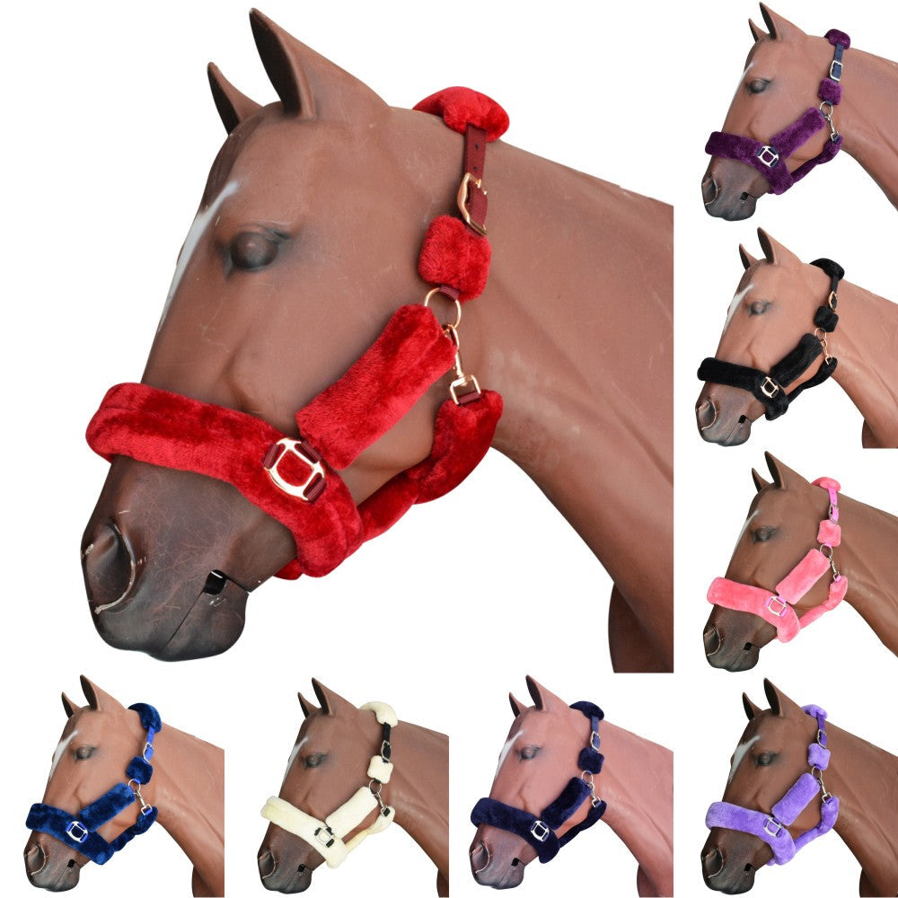 Large Medium Small Hilason Comfort Fleece Nylon Horse Halter