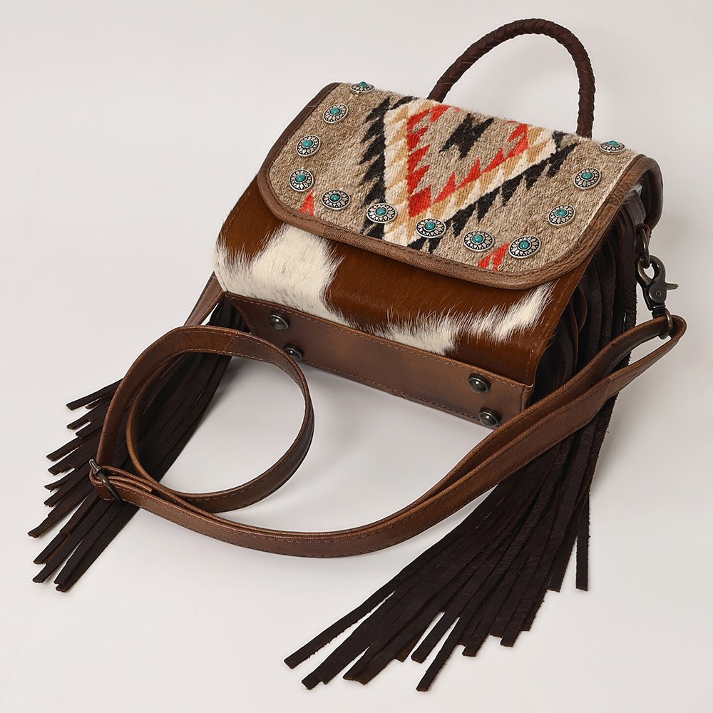 American Darling Briefcase Saddle Blanket Hair-On Genuine Leather