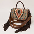 American Darling Briefcase Saddle Blanket Hair-On Genuine Leather