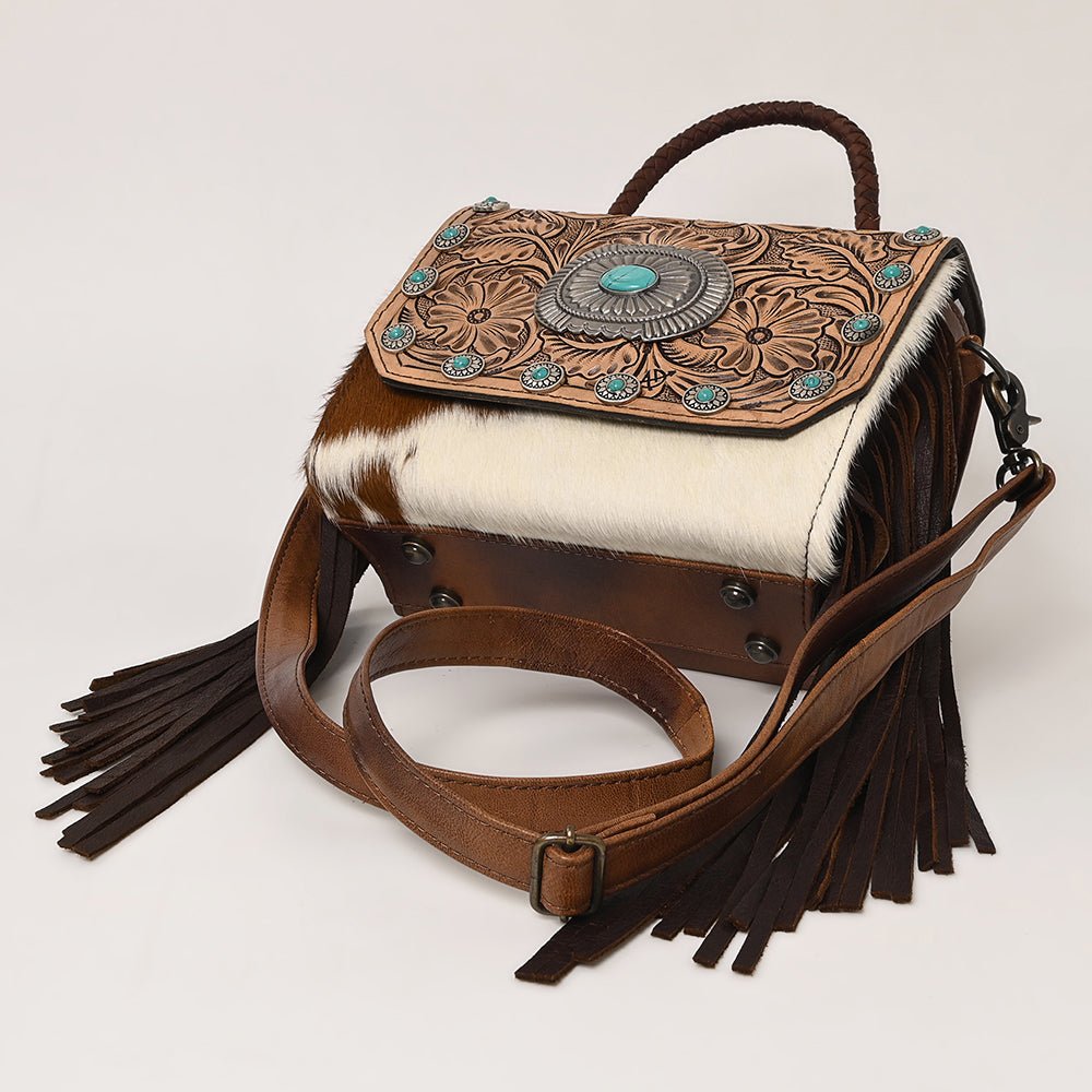 American Darling Briefcase Saddle Blanket Hair-On Genuine Leather