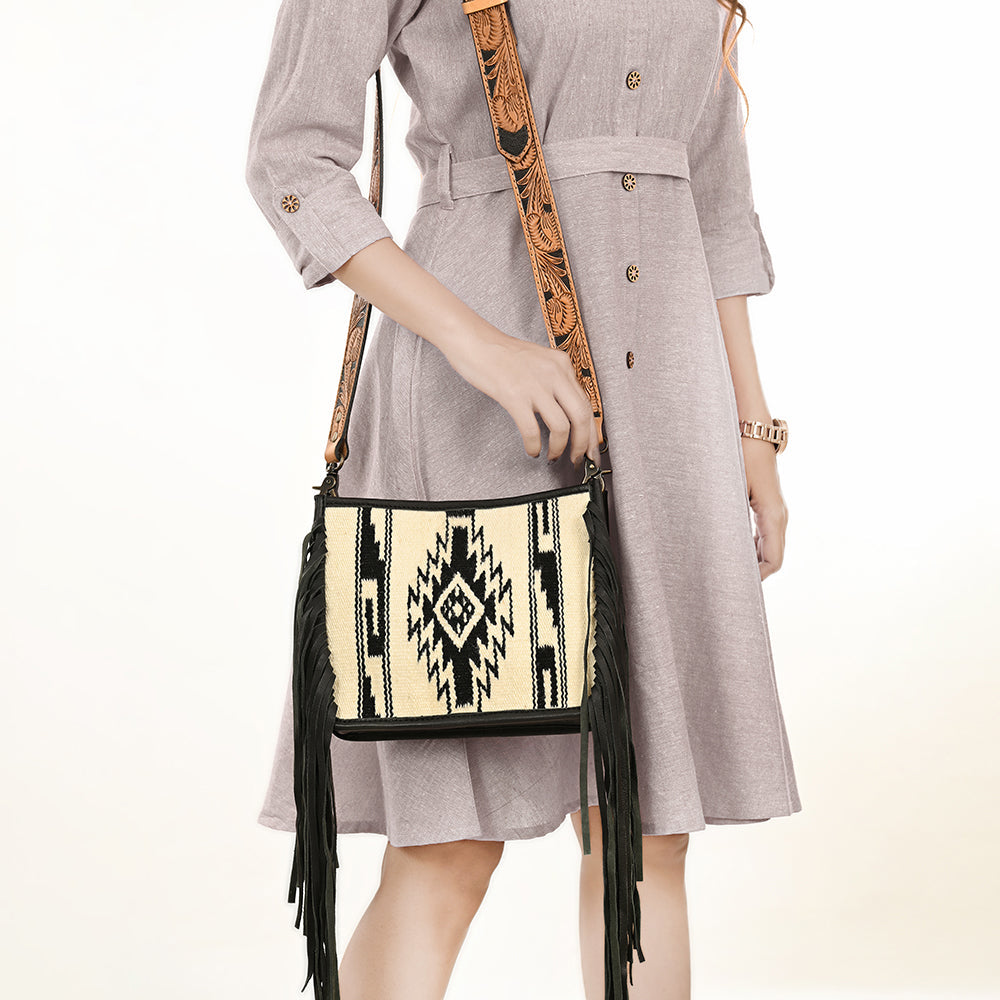 American Darling Messenger Hand Tooled Genuine Leather