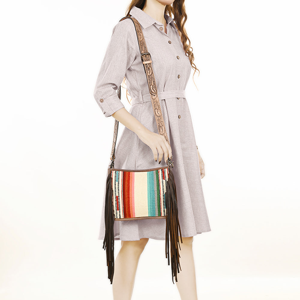 American Darling Messenger Hand Tooled Genuine Leather