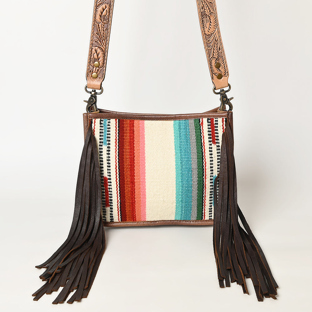 American Darling Messenger Hand Tooled Genuine Leather