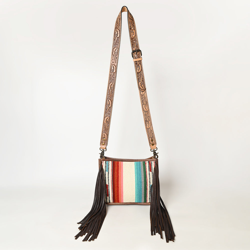 American Darling Messenger Hand Tooled Genuine Leather