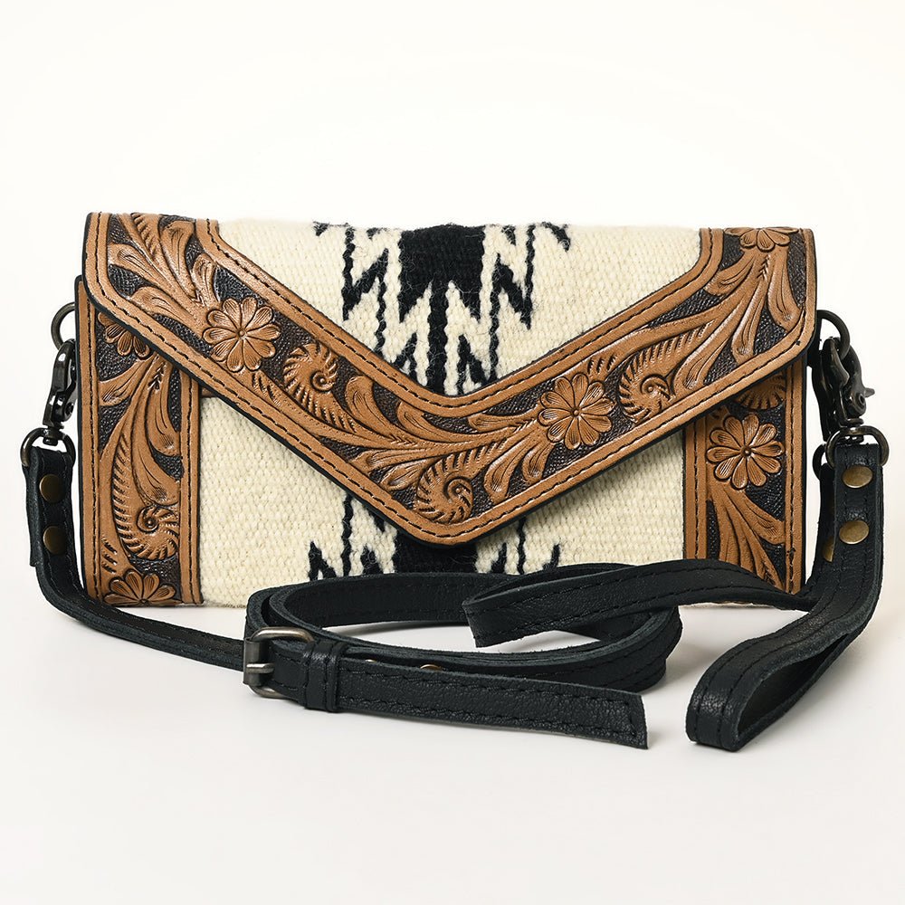 American Darling Hand Tooled Saddle Blanket Genuine Leather