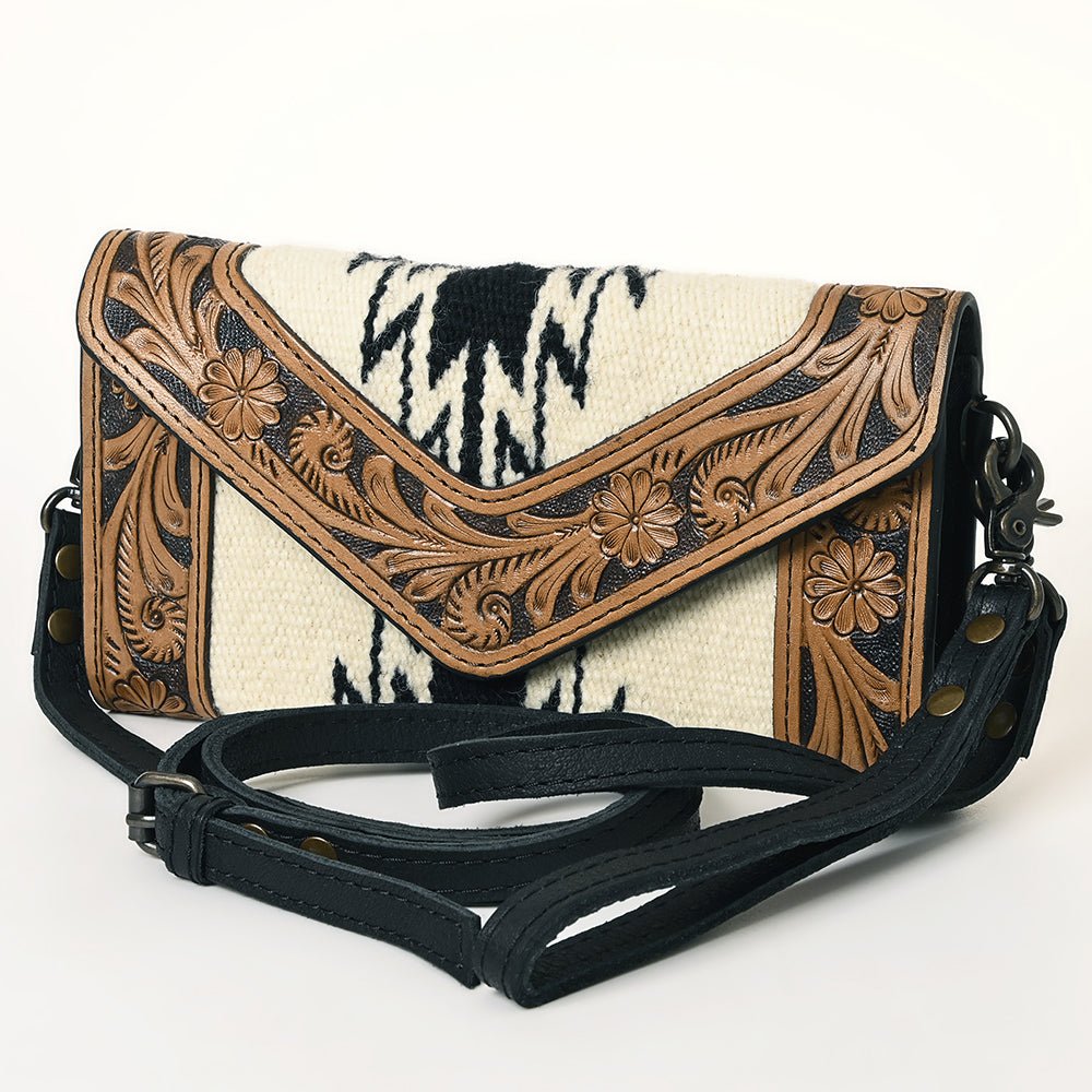 American Darling Hand Tooled Saddle Blanket Genuine Leather