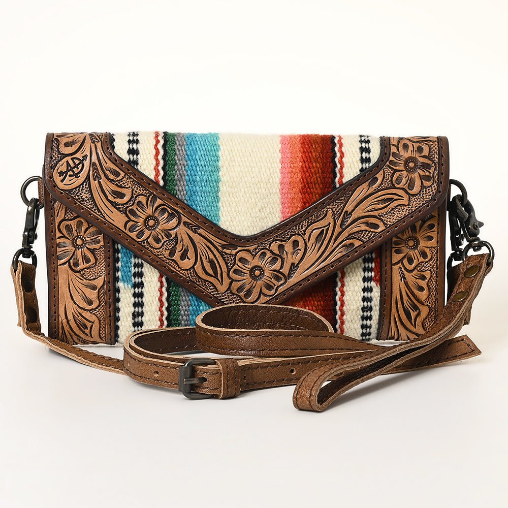 American Darling Hand Tooled Saddle Blanket Genuine Leather