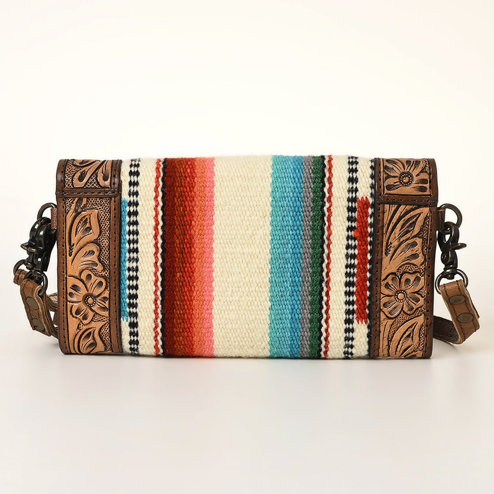 American Darling Hand Tooled Saddle Blanket Genuine Leather