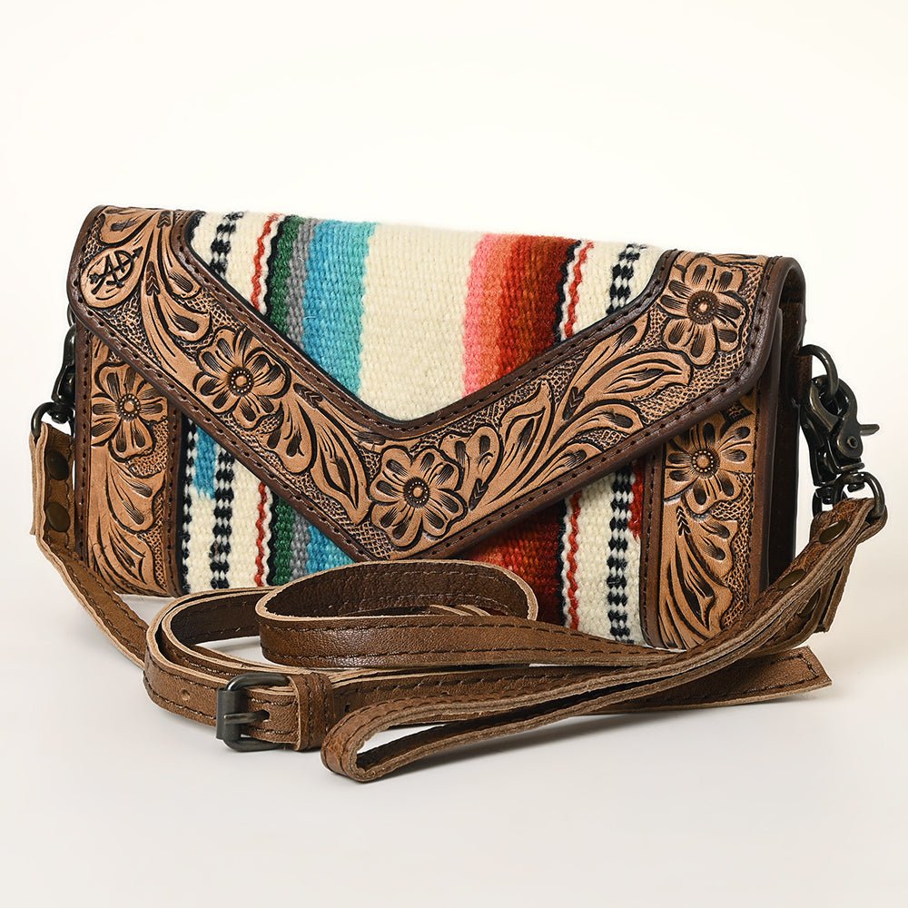 American Darling Hand Tooled Saddle Blanket Genuine Leather