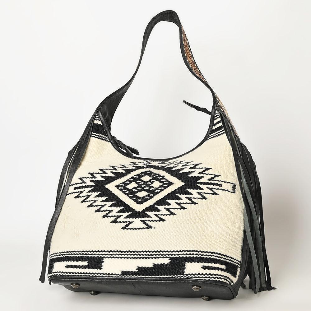 American Darling Hand-Tooled Saddle Blanket Leather Hobo Bag