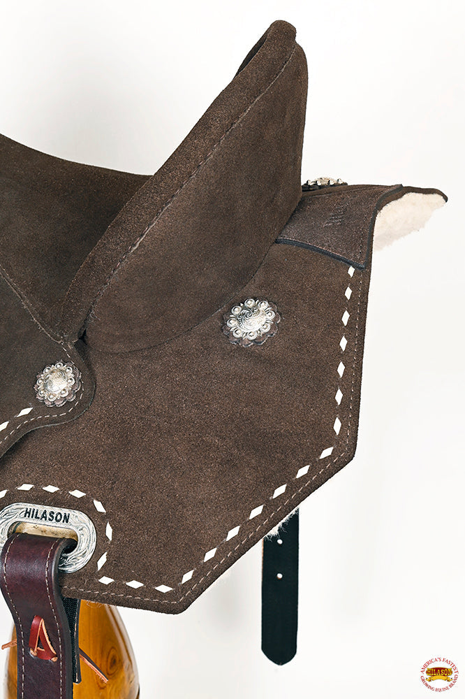 HILASON Flex Tree Western Horse Buckstitch Trail Barrel American Leather Saddle Brown | for Horses