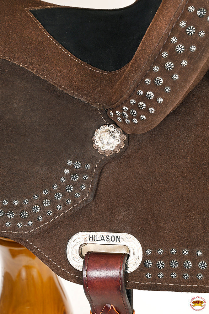 HILASON Flex Tree Western Horse Stud Trail Barrel American Leather Saddle Brown | for Horses