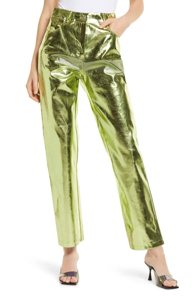 Green Metallic Trouser — view 2