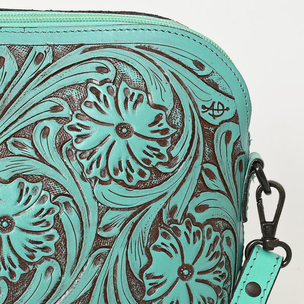 American Darling Hand-Tooled Genuine Leather Small Crossbody Bag