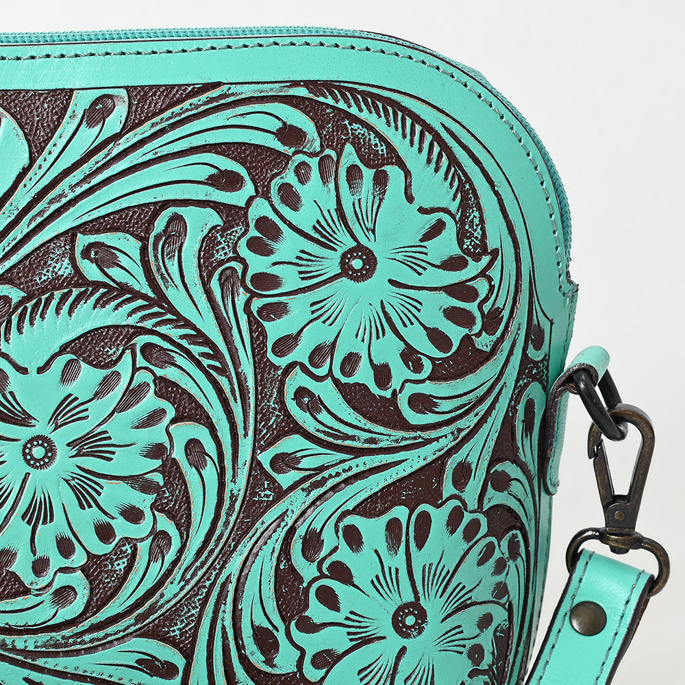 American Darling Cross Body Hand Tooled Genuine Leather Western Women Bag | Antique Tan Handbag Purse Crossbody for Cute