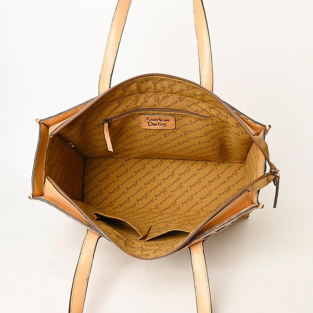 American Darling Hand-Tooled Genuine Leather Bag