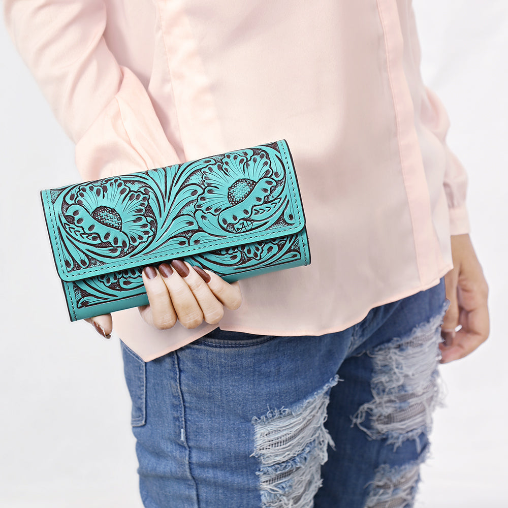American Darling Hand-Tooled Genuine Leather Wallet