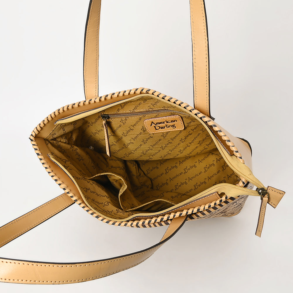 American Darling Hand-Tooled Genuine Leather Bag