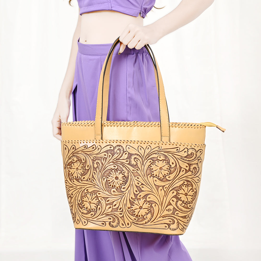 American Darling Hand-Tooled Genuine Leather Bag