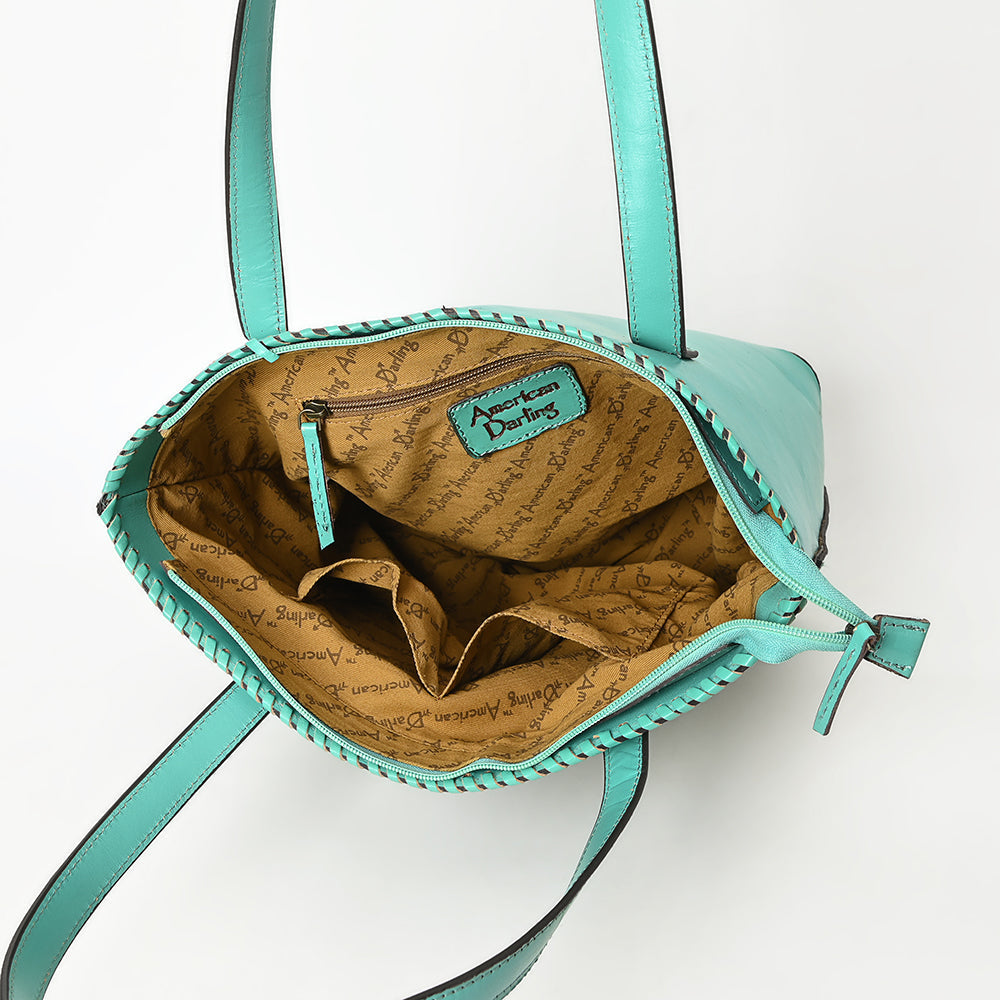 American Darling Hand-Tooled Genuine Leather Tote