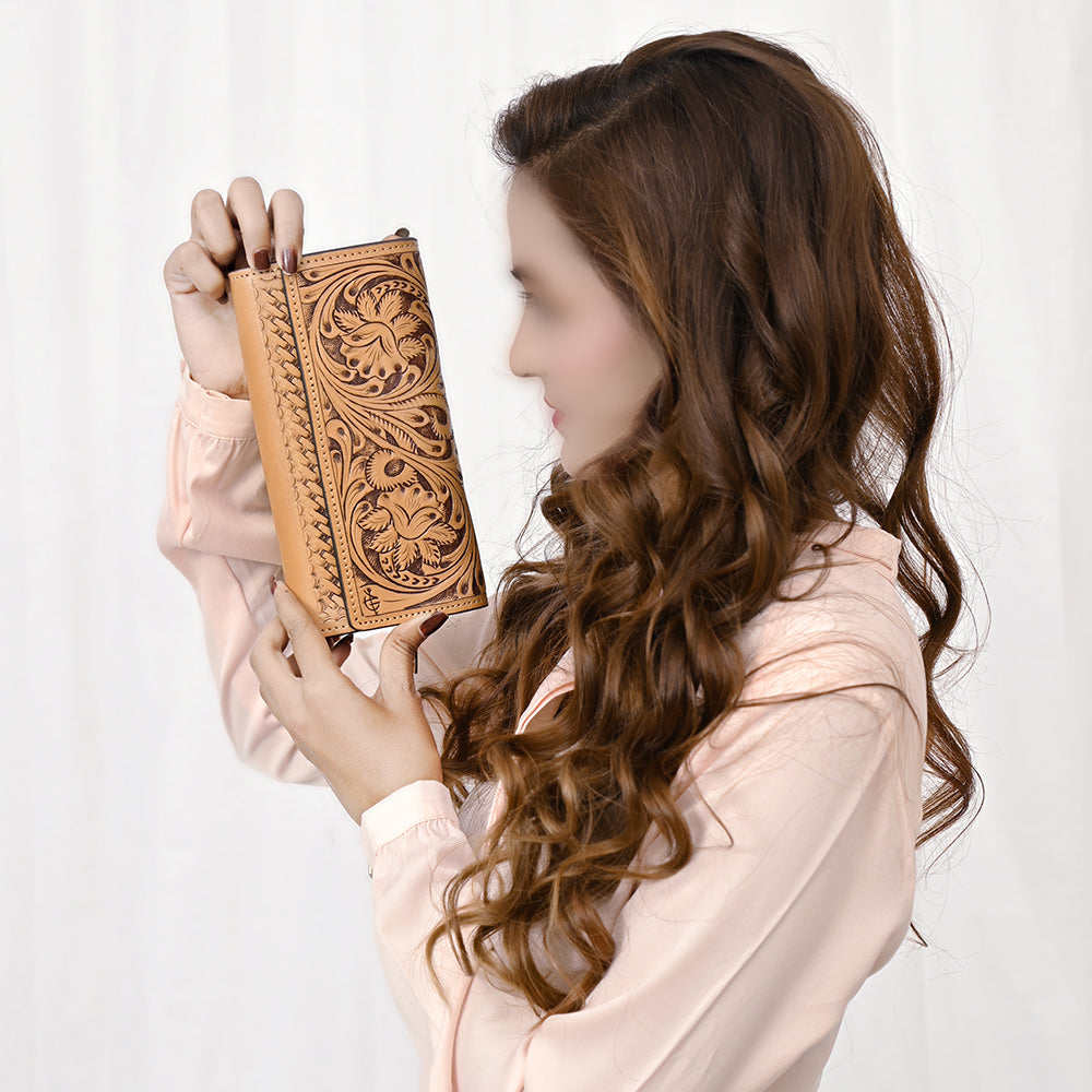 American Darling Hand-Tooled Genuine Leather Bag