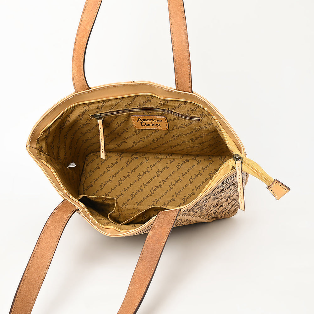 American Darling Hand-Tooled Genuine Leather Bag