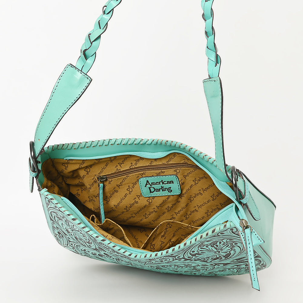 American Darling Hand-Tooled Genuine Leather Hobo Bag