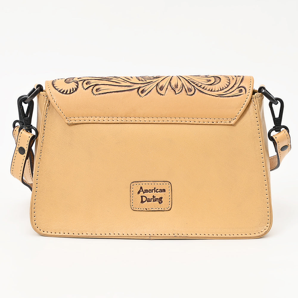 American Darling Hand-Tooled Genuine Leather Crossbody Bag