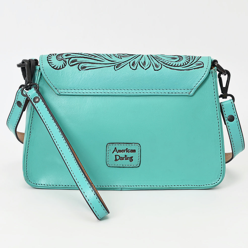 American Darling Hand-Tooled Genuine Leather Crossbody Bag