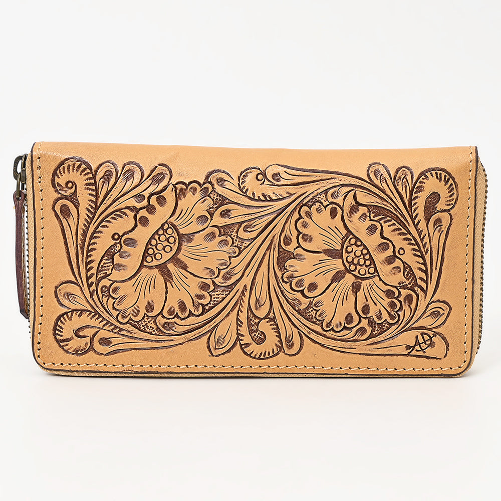 American Darling Hand-Tooled Genuine Leather Clutch