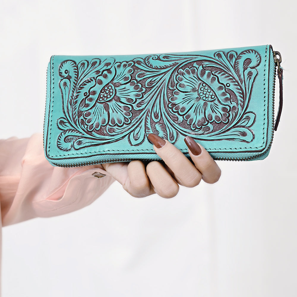 American Darling Hand-Tooled Genuine Leather Clutch
