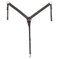 HILASON Western Horse Genuine Leather Hand Tooled Headstall Breast Collar Brown