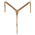 HILASON Western Horse Genuine Leather Hand Tooled Floral Design Headstall Breast Collar Tan