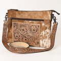 OHLAY Cross Body Hand Tooled Hair-On Genuine Leather Women Bag Western Handbag Purse | for